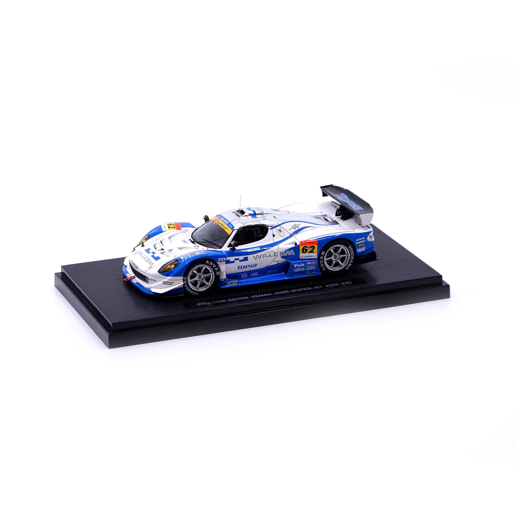 1/43 WILLCOM ADVAN VEMAC 408R SUPER GT 2008 (WHITE) – GRIDMODELS