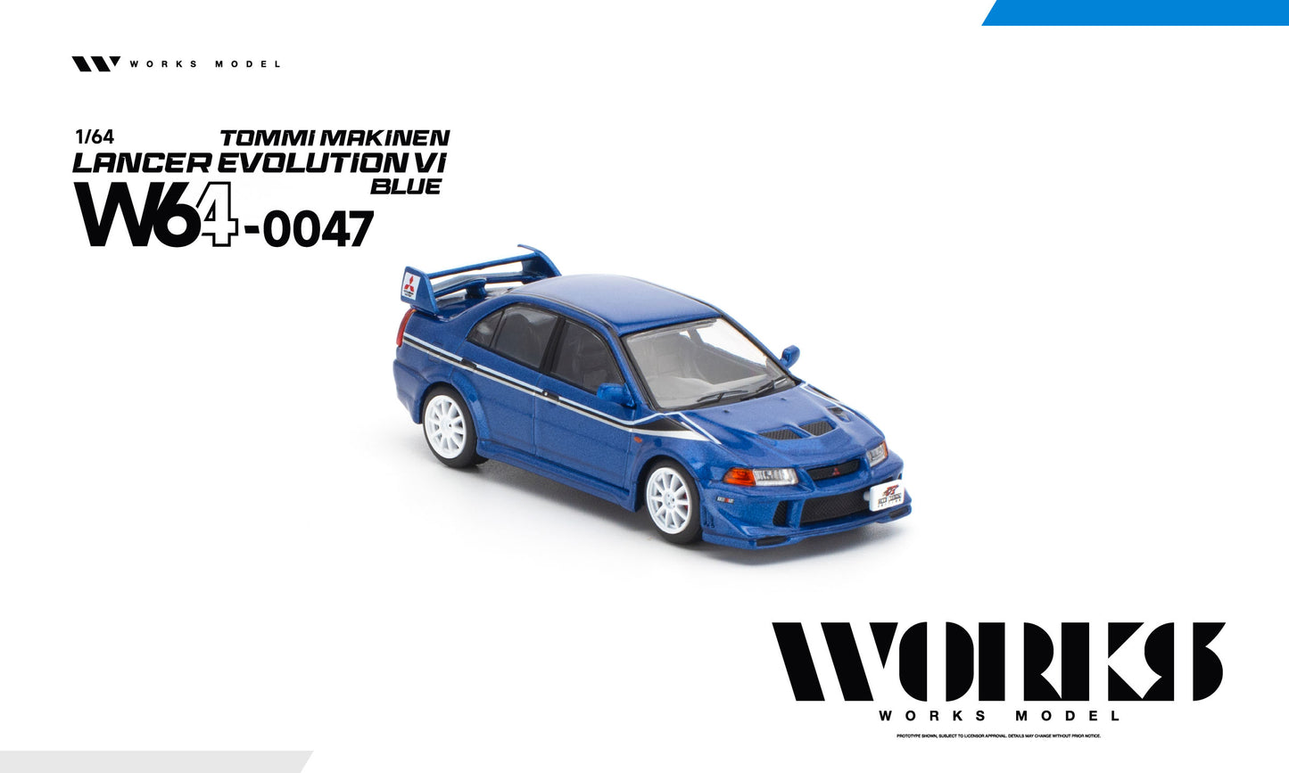 <予約商品>1/64 MITSUBISHI LANCER EVOLUTION VI TOMMI MAKINEN BLUE ※2027年7月以後入荷予定