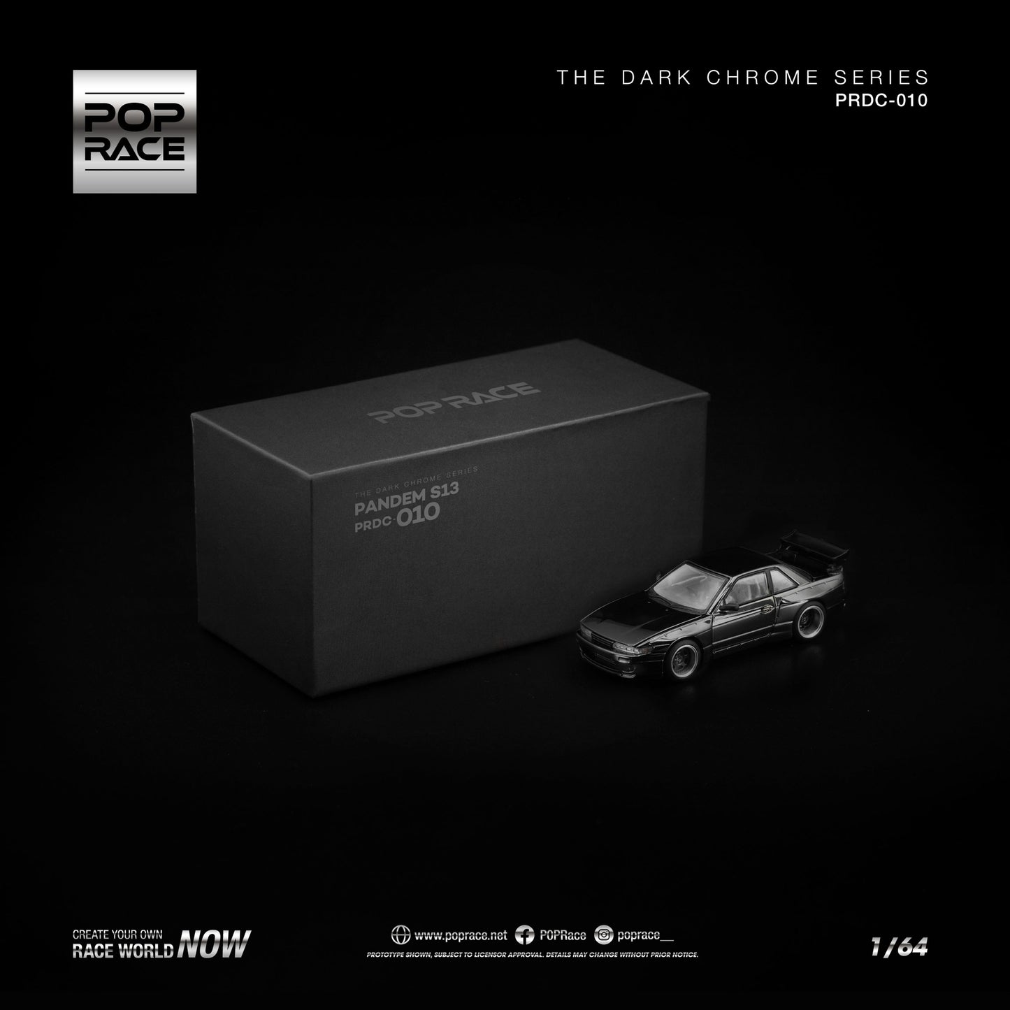 <予約商品>1/64 PANDEM S13 DARK CHROME ※2026年12月以後入荷予定