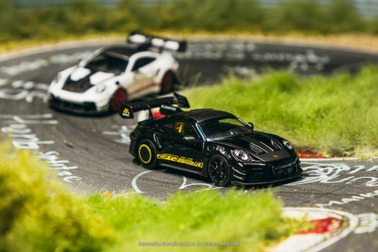 <予約商品>1/64 Porsche GT3RS (992.1) MR Black Yellow Tarmac Special Edition ※2026年11月以後入荷予定