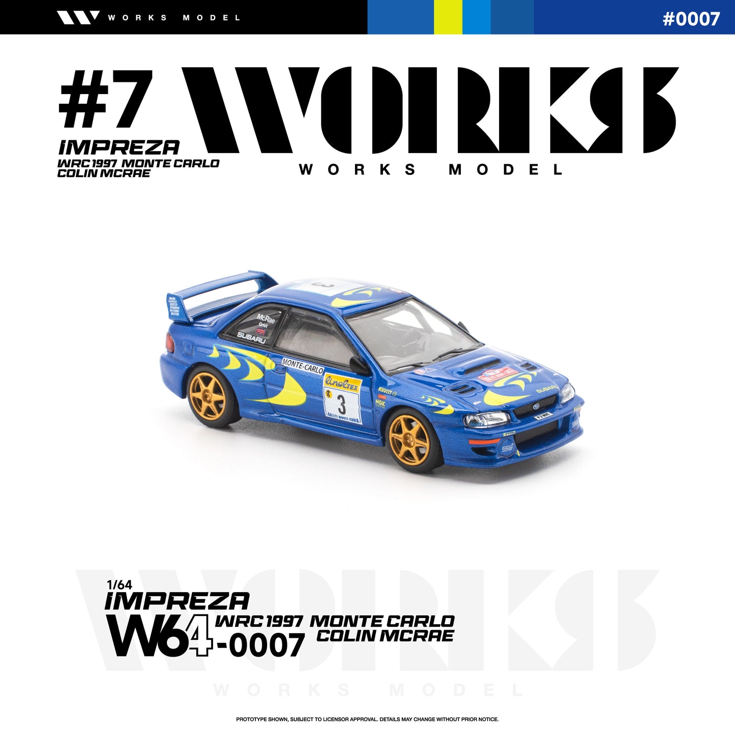 <予約商品>1/64 SUBARU IMPREZA WRC 1997 MONTE CARLO COLIN MCRAE ※2026年9月以後入荷予定
