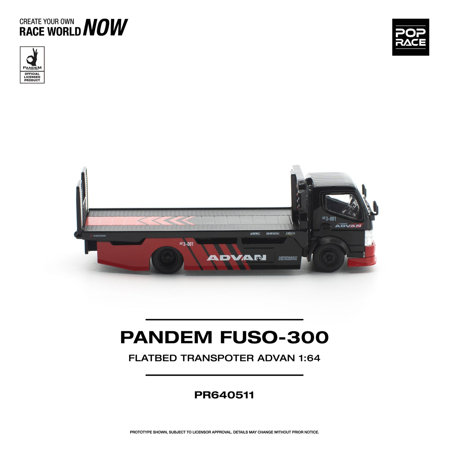＜予約商品＞1/64 PANDEM FUSO 300 FLATBED TRANSPORTER ADVAN ※2026年12月以後入荷予定