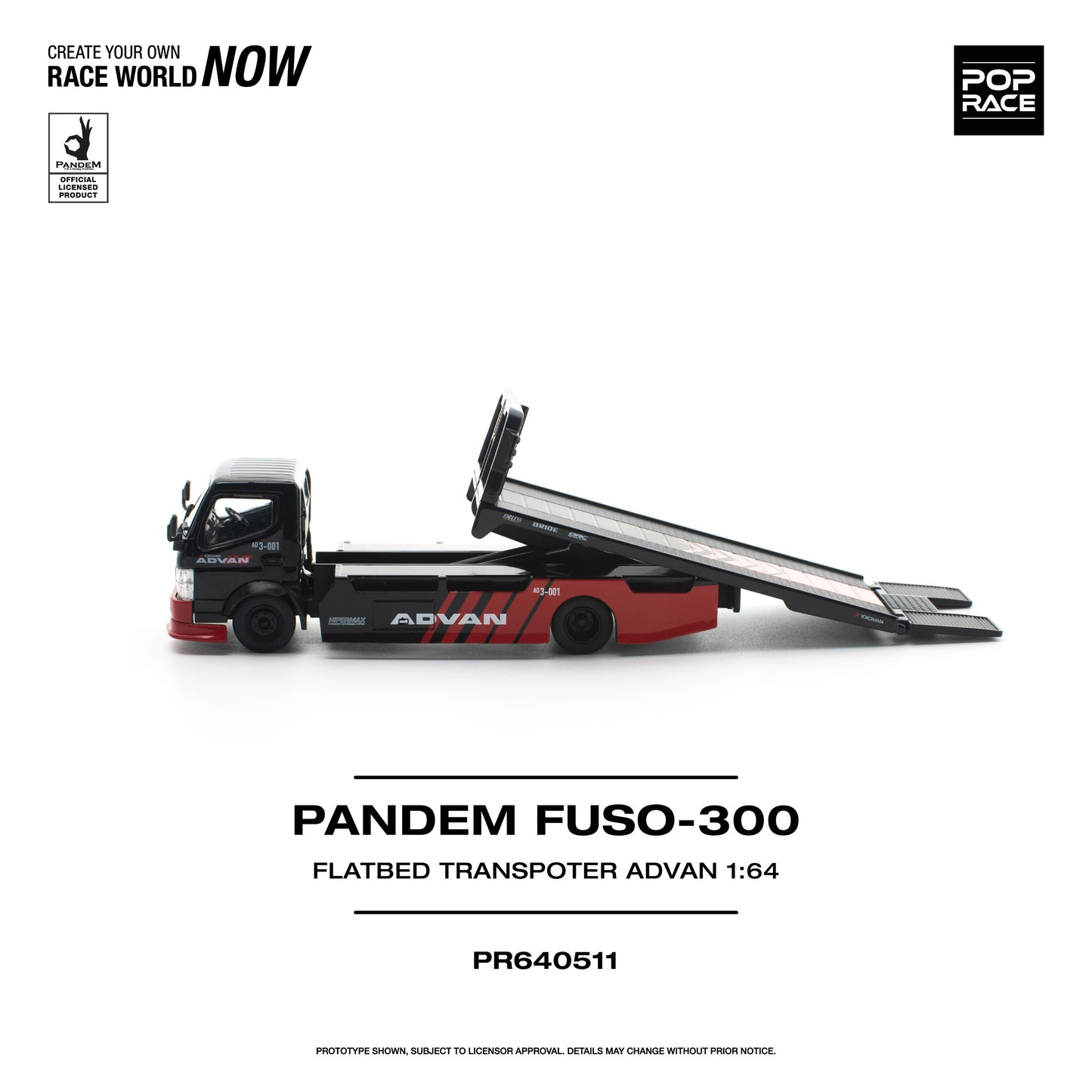 ＜予約商品＞1/64 PANDEM FUSO 300 FLATBED TRANSPORTER ADVAN ※2026年12月以後入荷予定