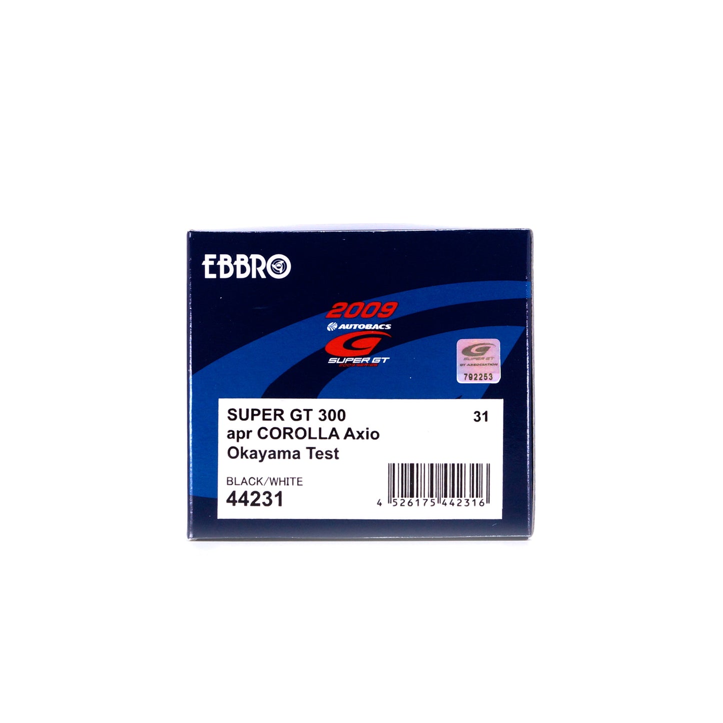 1/43 SUPER GT 300 apr COROLLA Axio Okayama Test (BLACK/WHITE)