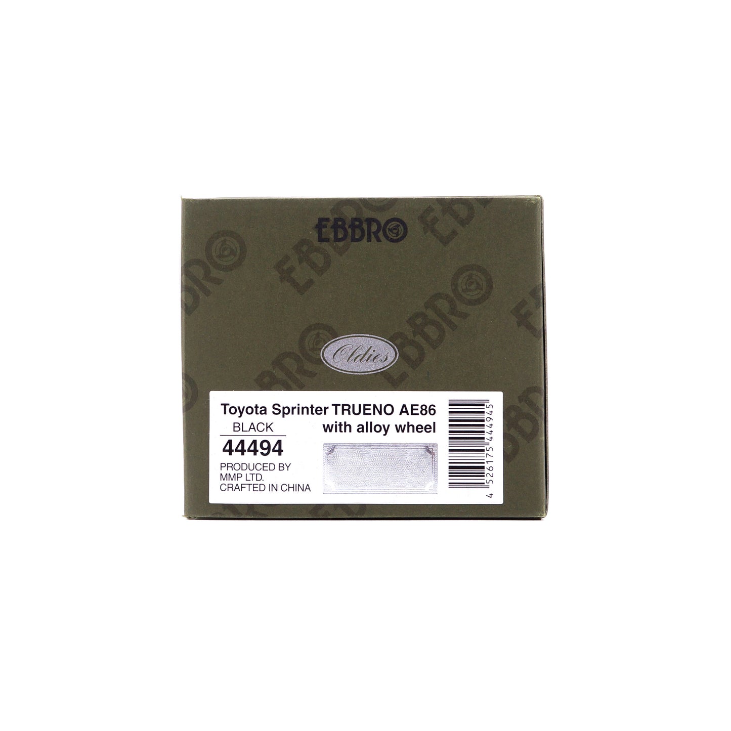 1/43 Toyota Sprinter TRUENO AE86 with alloy wheel (BLACK)