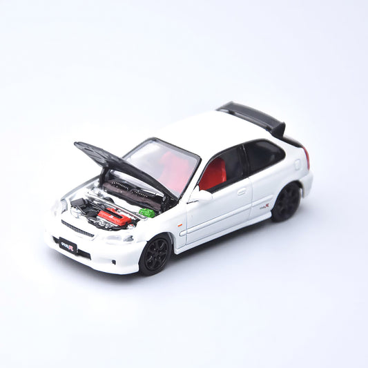 ＜予約商品＞1/64 Honda Civic Type R EK9 White with Carbon Bonnet ※2026年8月以後入荷予定
