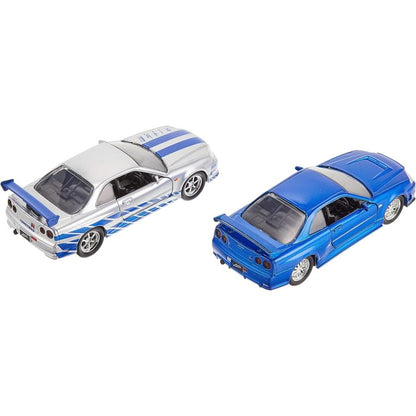 ＜予約商品＞1/32 ワイルド・スピード BRIAN'S NISSAN SKYLINE GTR R34 SILVER & BLUE ※2026年9月以後入荷予定