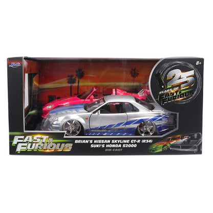 ＜予約商品＞1/24 ワイルド・スピード TWIN PACK Suki's Honda S2000 &Brian's GT-R R34 2026年限定セット※2026年9月以後入荷予定