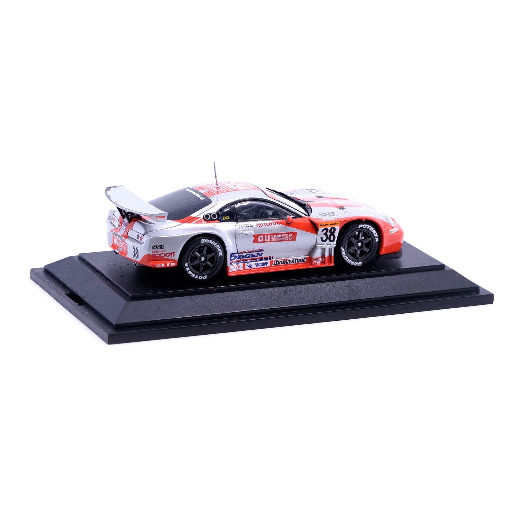 自動車 JGTC2003 au CERUMO SUPRA 1/43 1/43 JGTC 2003 au CERUMO SUPRA (SILVER/ORANGE) – GRIDMODELS