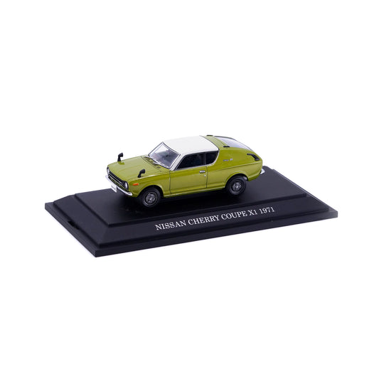 1/43 NISSAN CHERRY COUPE XI 1971 (GREEN/WHITE)