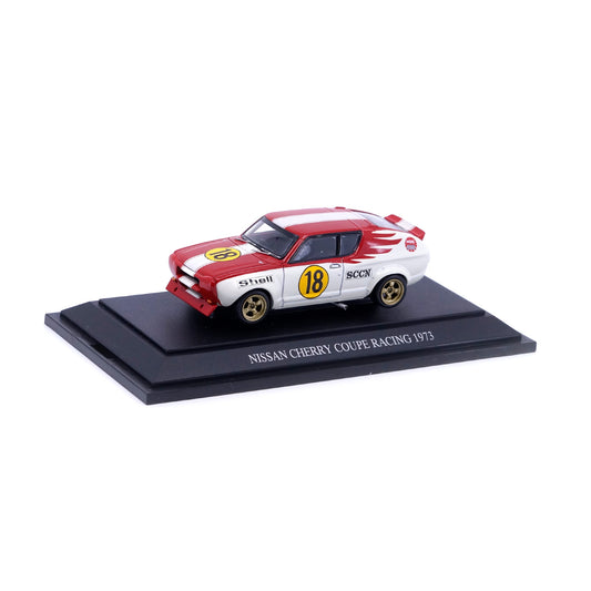1/43 NISSAN CHERRY COUPE TS RACING 1973 (WHITE/RED)