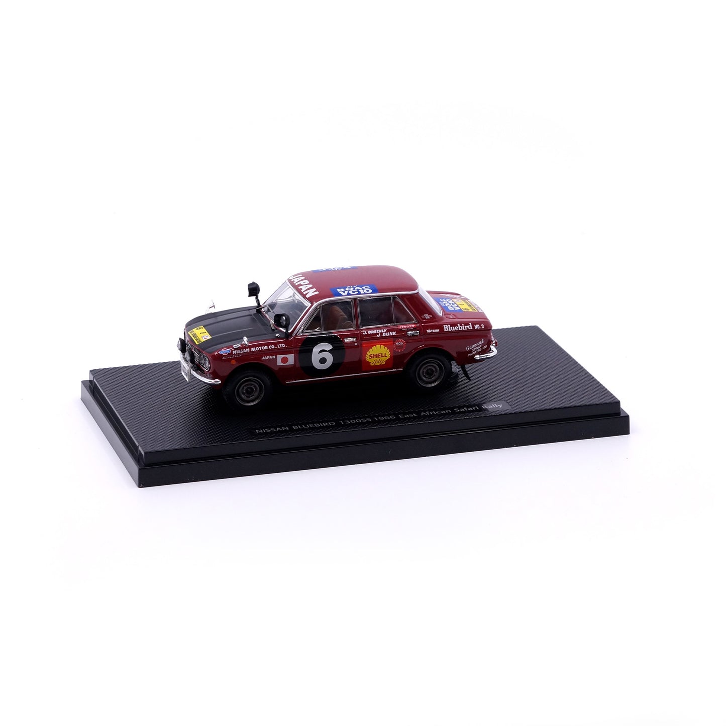 1/43 NISSAN BLUEBIRD 410 EAST AFRICAN SAFARI RALLY 1966 (RED)