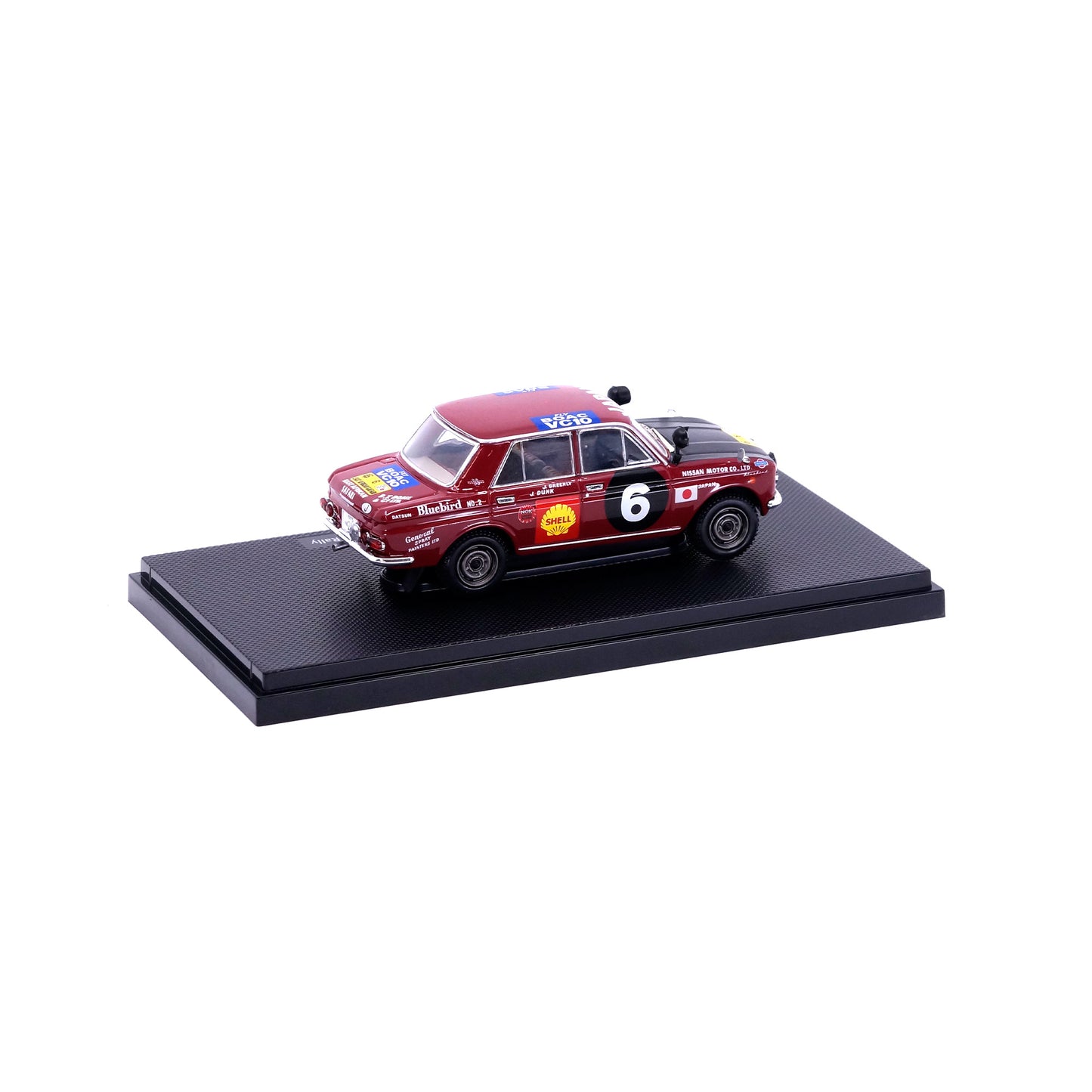 1/43 NISSAN BLUEBIRD 410 EAST AFRICAN SAFARI RALLY 1966 (RED)