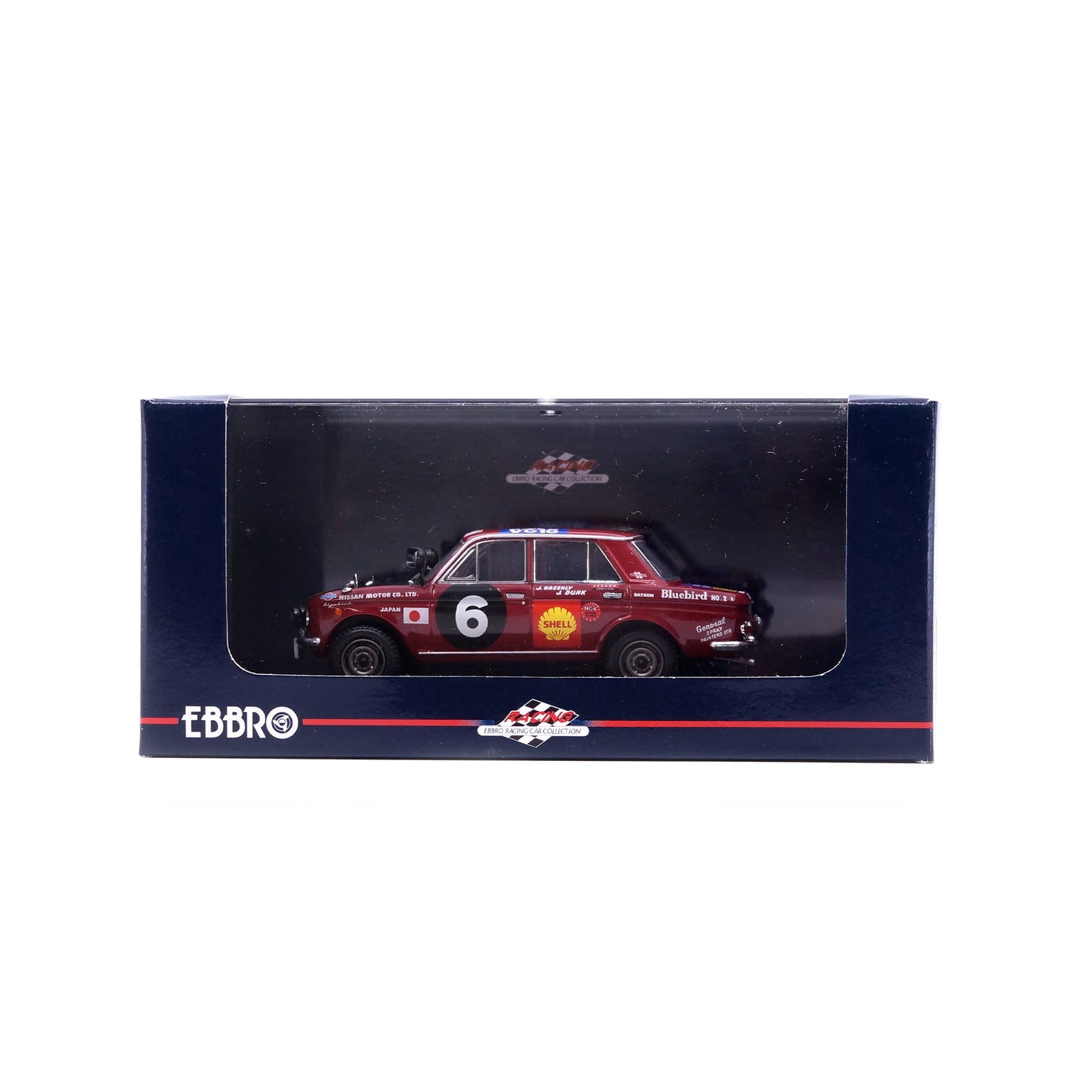 1/43 NISSAN BLUEBIRD 410 EAST AFRICAN SAFARI RALLY 1966 (RED)