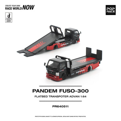 ＜予約商品＞1/64 PANDEM FUSO 300 FLATBED TRANSPORTER ADVAN ※2026年12月以後入荷予定