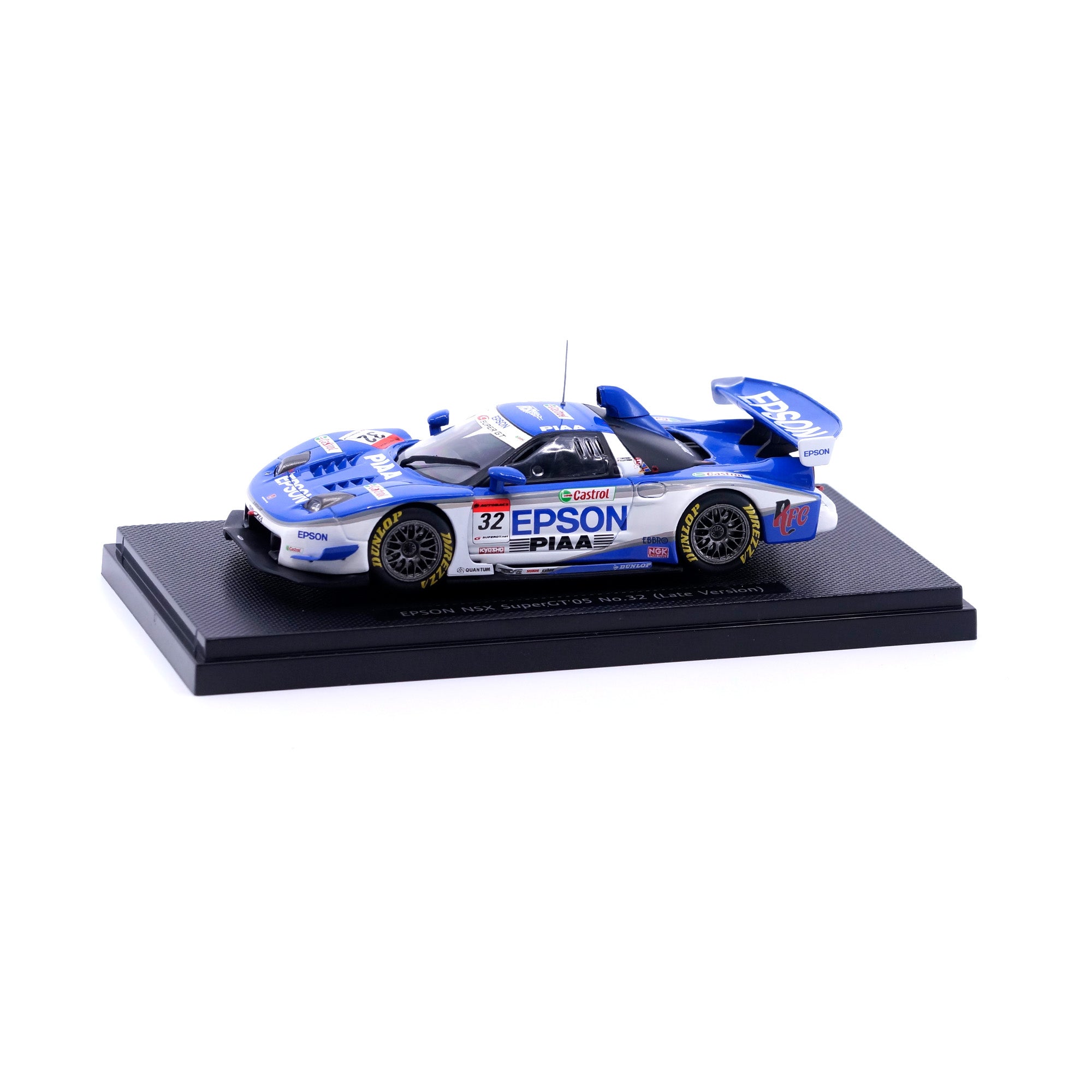 1/43 SUPER GT 2005 EPSON NSX (LATE VERSION) (WHITE/BLUE) – GRIDMODELS