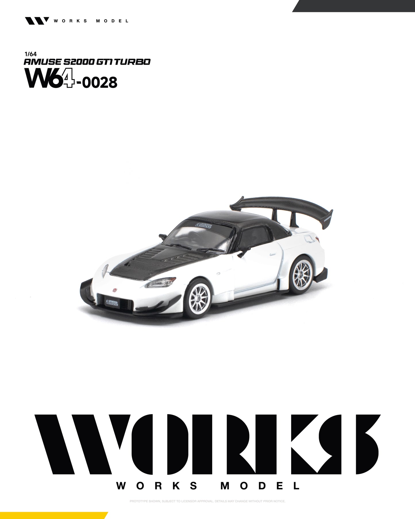 ＜予約商品＞1/64 AMUSE S2000 GT1 TURBO WHITE ※2027年6月以後入荷予定