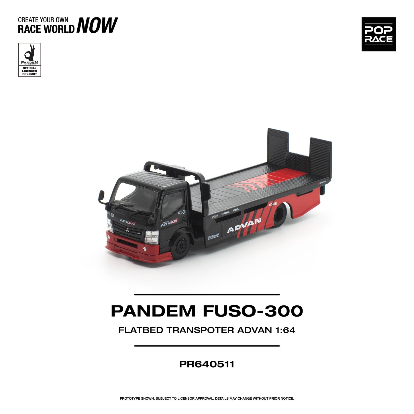 ＜予約商品＞1/64 PANDEM FUSO 300 FLATBED TRANSPORTER ADVAN ※2026年12月以後入荷予定