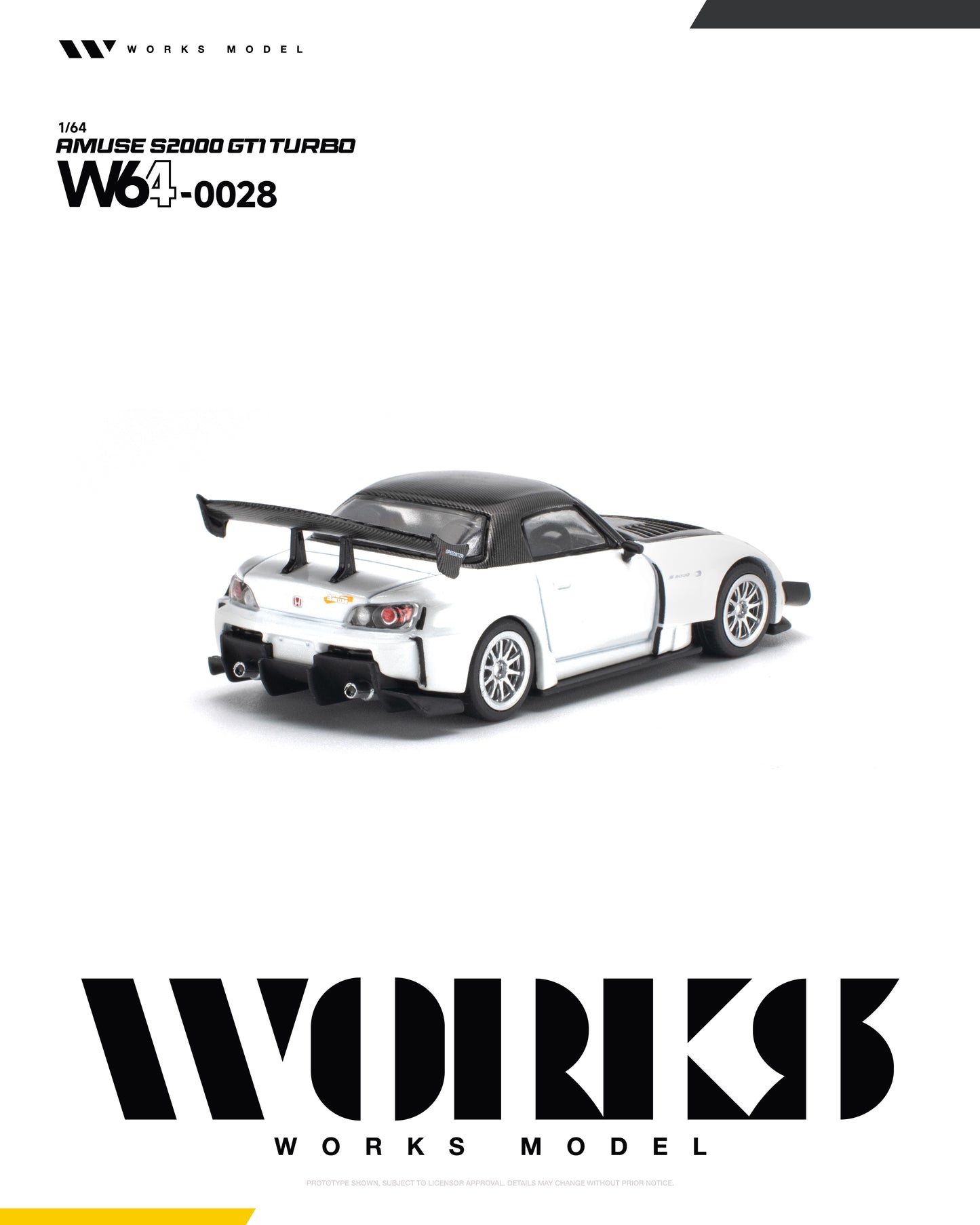 ＜予約商品＞1/64 AMUSE S2000 GT1 TURBO WHITE ※2027年6月以後入荷予定