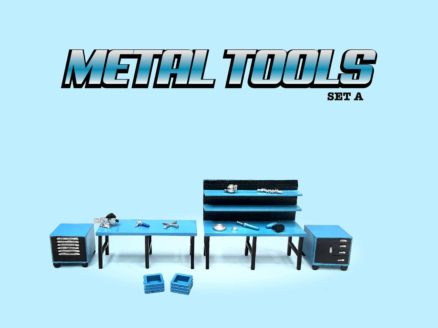 1/64 Metal Tools (Blue) - Set A