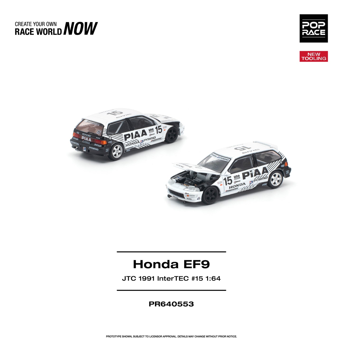 ＜予約商品＞1/64 HONDA CIVIC (EF9) #15 JTC 1991 InterTEC ホンダ シビック（EF9）#15 JTC 1991 InterTEC ※2027年6月以後入荷予定