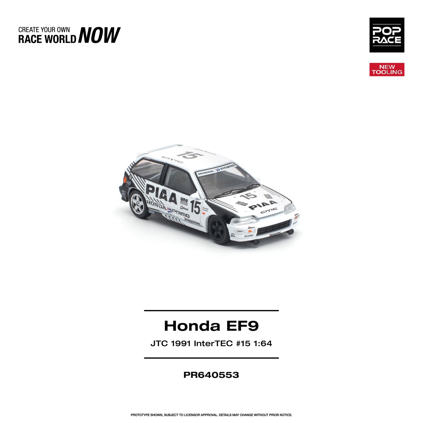 ＜予約商品＞1/64 HONDA CIVIC (EF9) #15 JTC 1991 InterTEC ホンダ シビック（EF9）#15 JTC 1991 InterTEC ※2027年6月以後入荷予定
