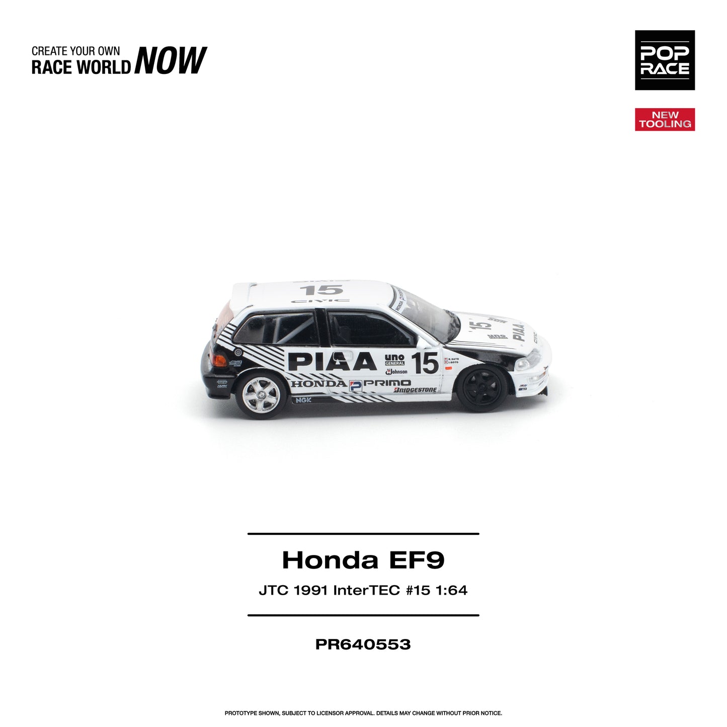 ＜予約商品＞1/64 HONDA CIVIC (EF9) #15 JTC 1991 InterTEC ホンダ シビック（EF9）#15 JTC 1991 InterTEC ※2027年6月以後入荷予定