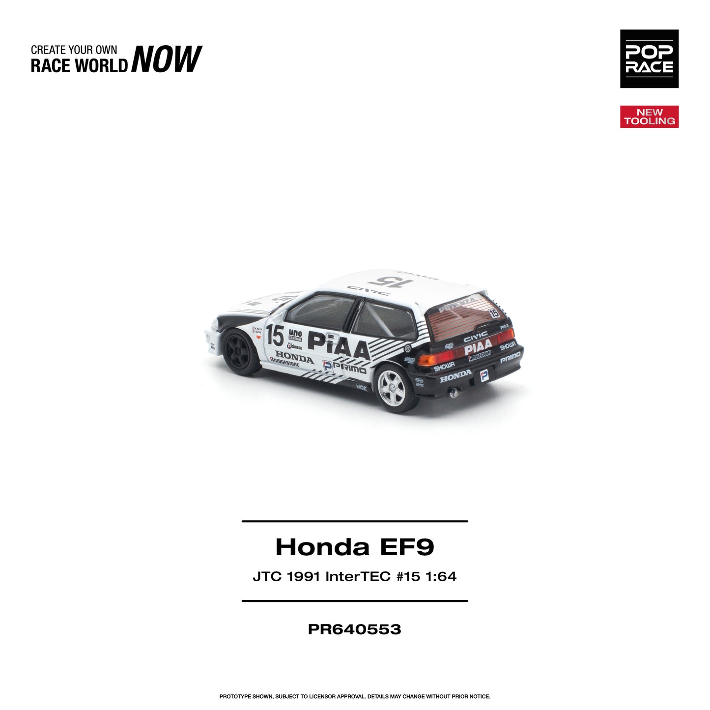 ＜予約商品＞1/64 HONDA CIVIC (EF9) #15 JTC 1991 InterTEC ホンダ シビック（EF9）#15 JTC 1991 InterTEC ※2027年6月以後入荷予定