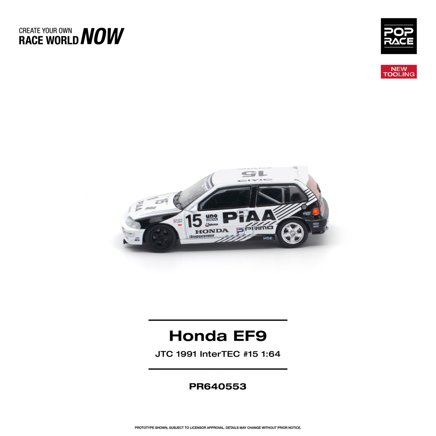 ＜予約商品＞1/64 HONDA CIVIC (EF9) #15 JTC 1991 InterTEC ホンダ シビック（EF9）#15 JTC 1991 InterTEC ※2027年6月以後入荷予定