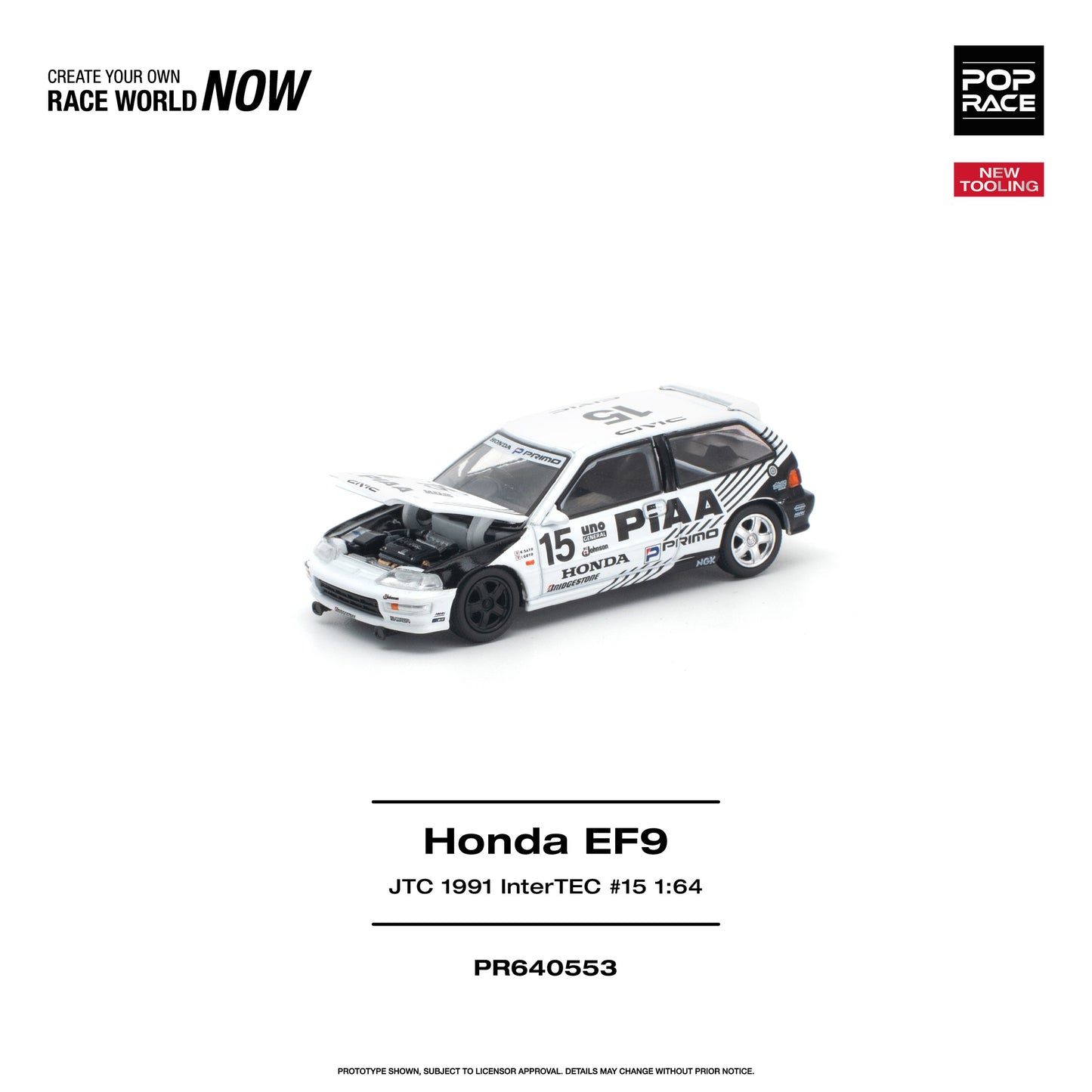 ＜予約商品＞1/64 HONDA CIVIC (EF9) #15 JTC 1991 InterTEC ホンダ シビック（EF9）#15 JTC 1991 InterTEC ※2027年6月以後入荷予定