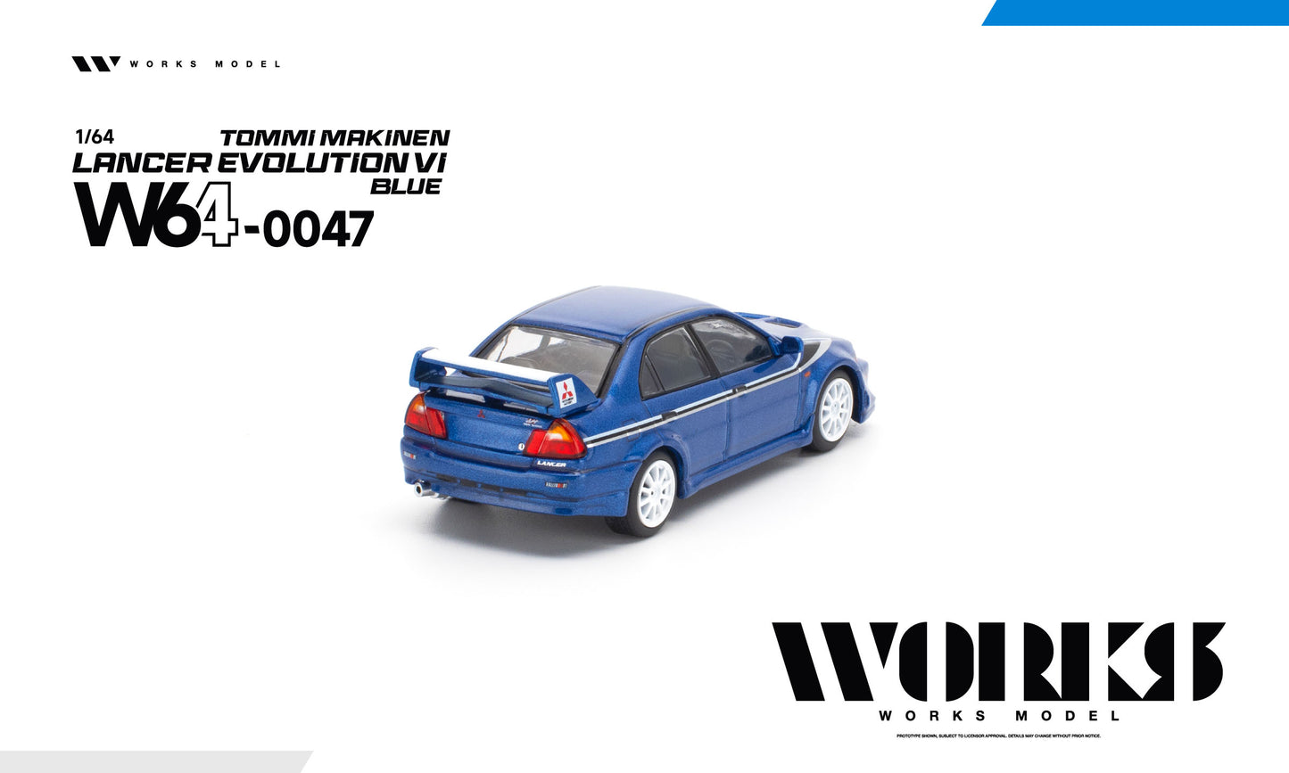 ＜予約商品＞1/64 MITSUBISHI LANCER EVOLUTION VI TOMMI MAKINEN BLUE ※2027年7月以後入荷予定