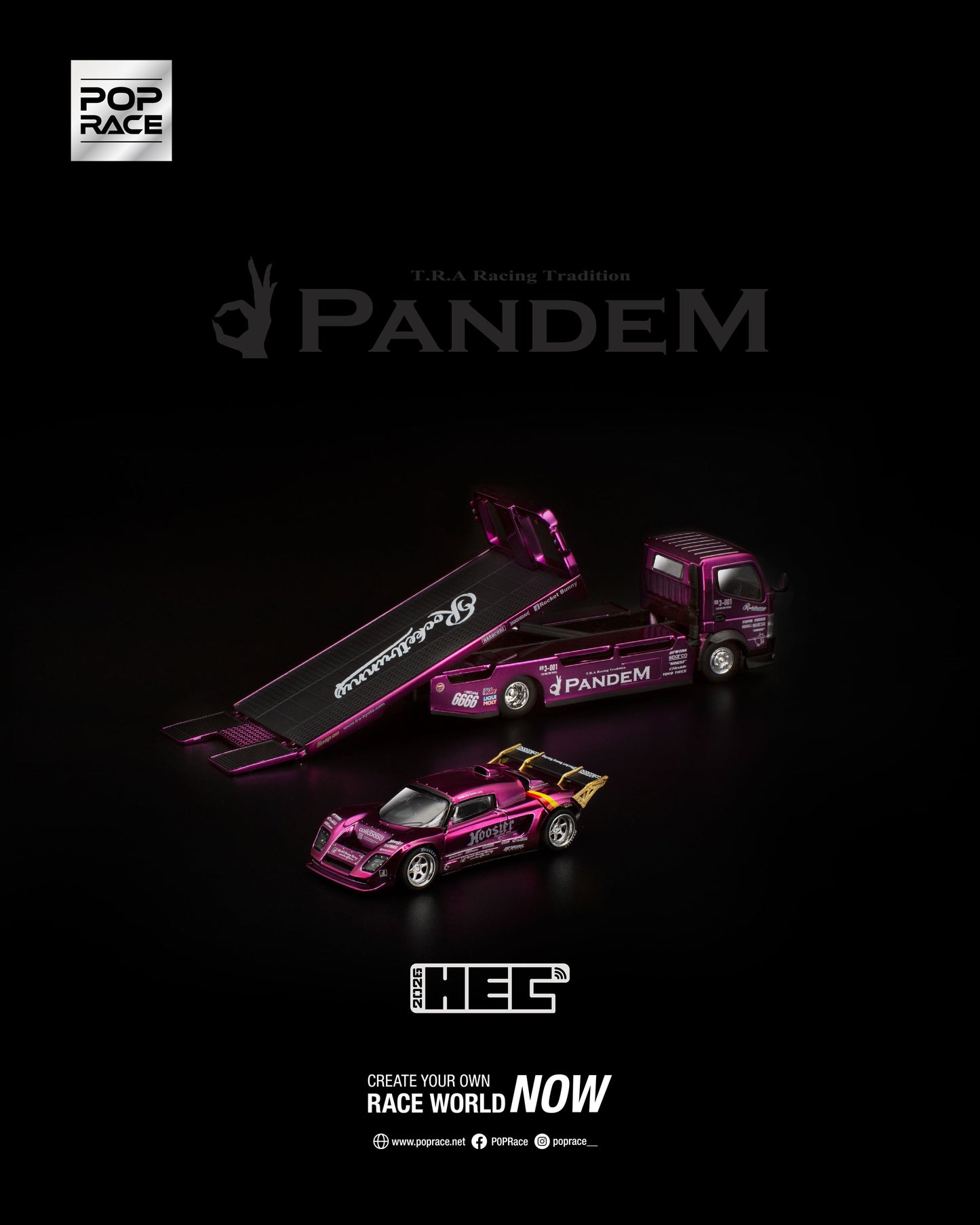 ＜予約商品＞1/64 PANDEM LOTUS ELISE PURPLE CHROME TRUCK SET ※2026年5月以後入荷予定