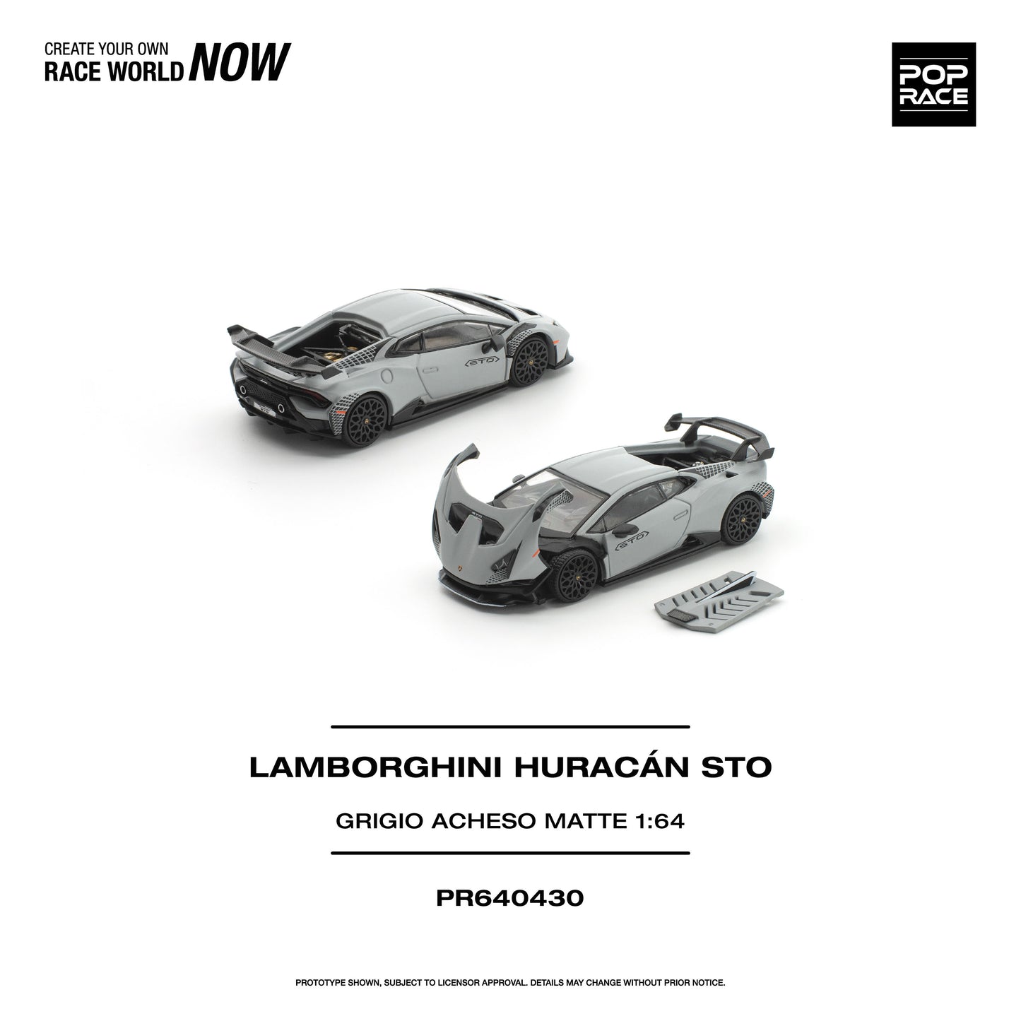 ＜予約商品＞1/64 LAMBORGHINI HURACAN STO GRIGIO ACHESO MATTE ※2026年12月以後入荷予定