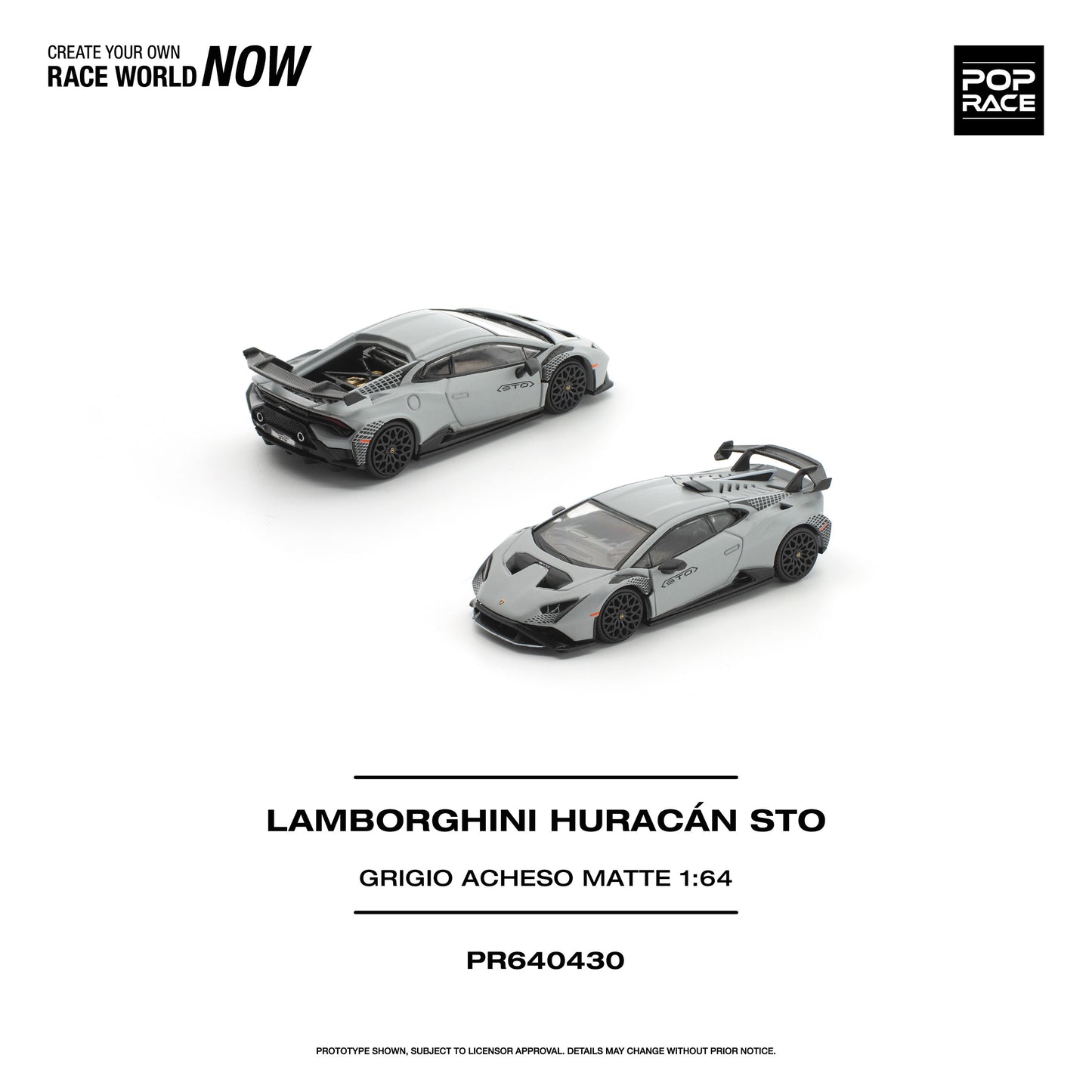 ＜予約商品＞1/64 LAMBORGHINI HURACAN STO GRIGIO ACHESO MATTE ※2026年12月以後入荷予定