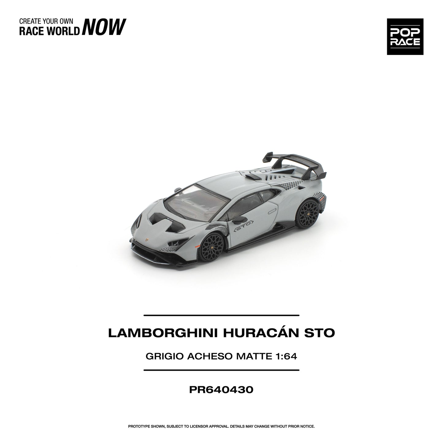 ＜予約商品＞1/64 LAMBORGHINI HURACAN STO GRIGIO ACHESO MATTE ※2026年12月以後入荷予定