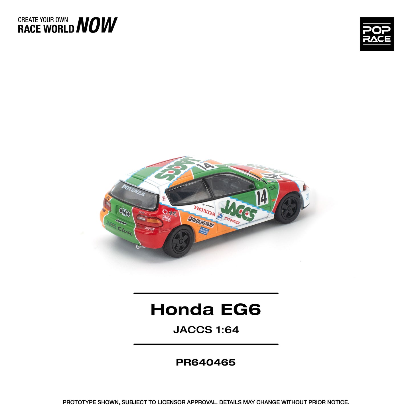 ＜予約商品＞1/64 HONDA CIVIC (EG6) JACCS ※2026年9月以後入荷予定