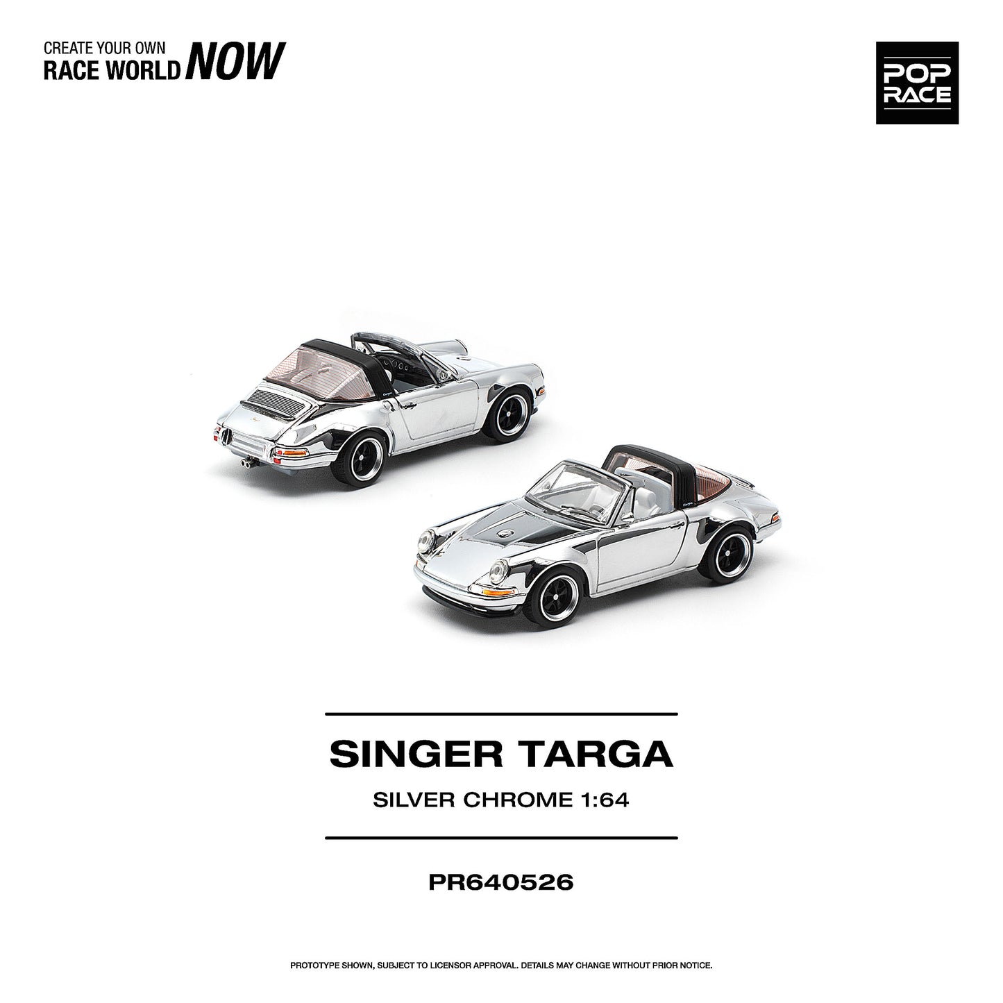 ＜予約商品＞1/64 SINGER TARGA SILVER CHROME※2027年6月以後入荷予定