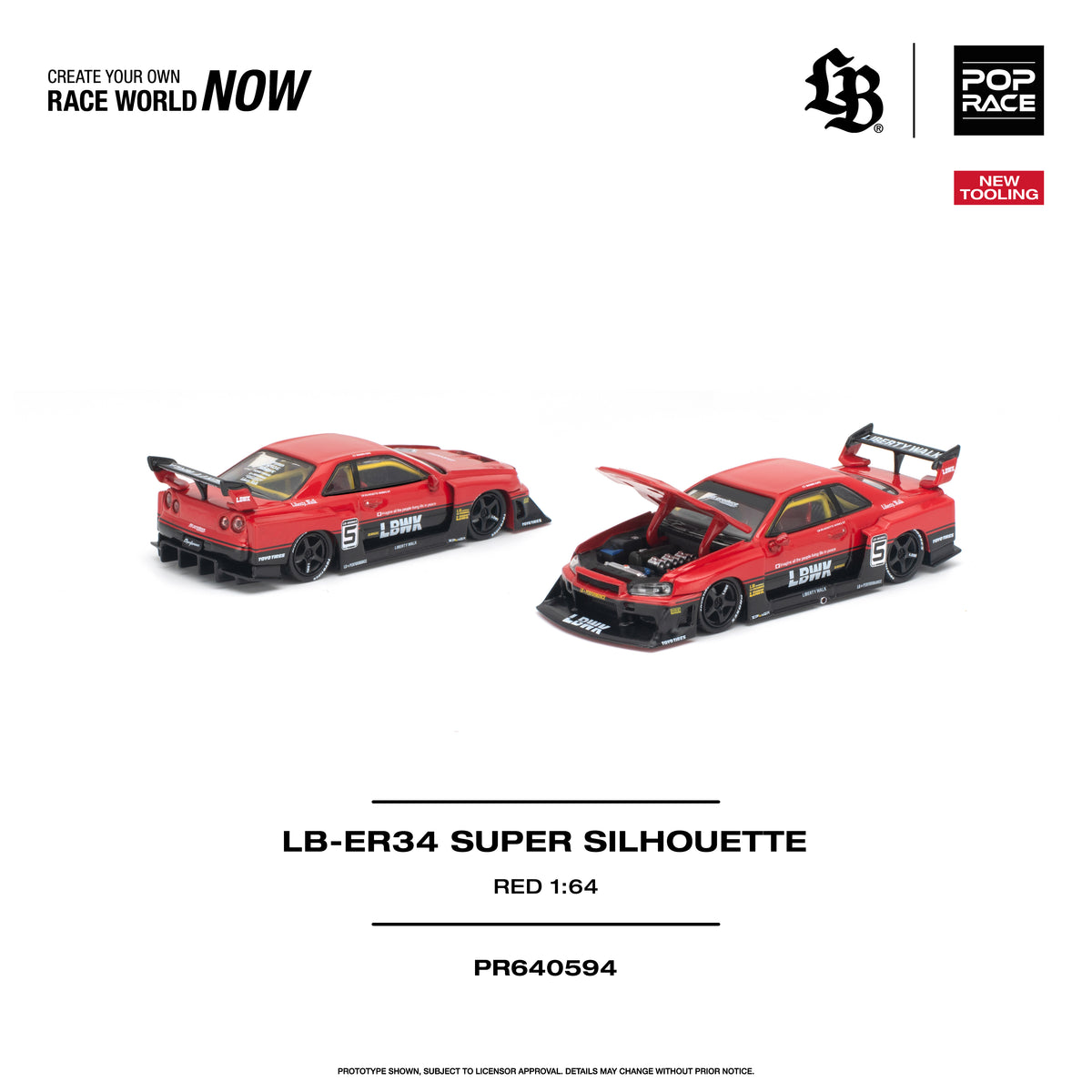 ＜予約商品＞1/64 LB-ER34 SUPER SILHOUETTE RED　LB-ER34 スーパーシルエット レッド※2027年6月以後入荷予定