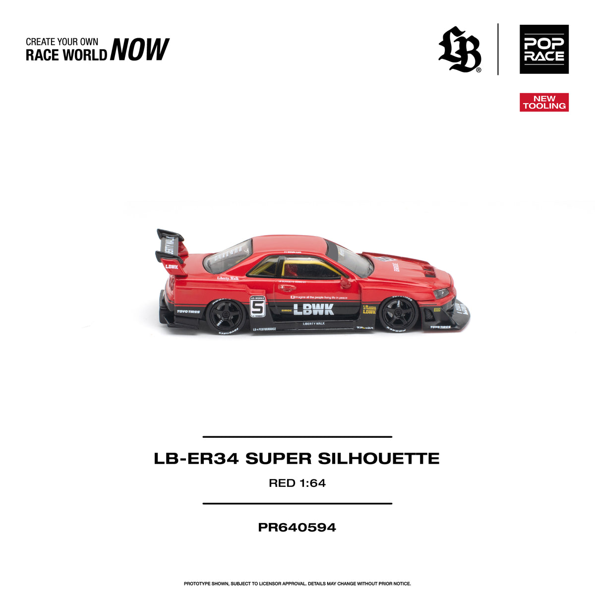＜予約商品＞1/64 LB-ER34 SUPER SILHOUETTE RED　LB-ER34 スーパーシルエット レッド※2027年6月以後入荷予定