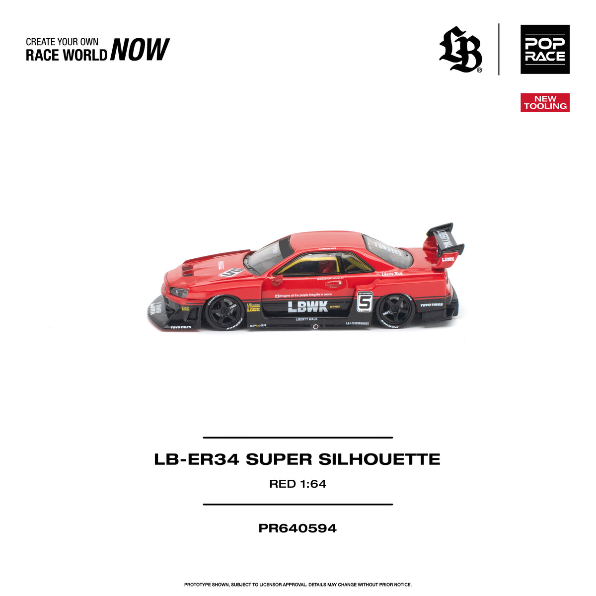 ＜予約商品＞1/64 LB-ER34 SUPER SILHOUETTE RED　LB-ER34 スーパーシルエット レッド※2027年6月以後入荷予定