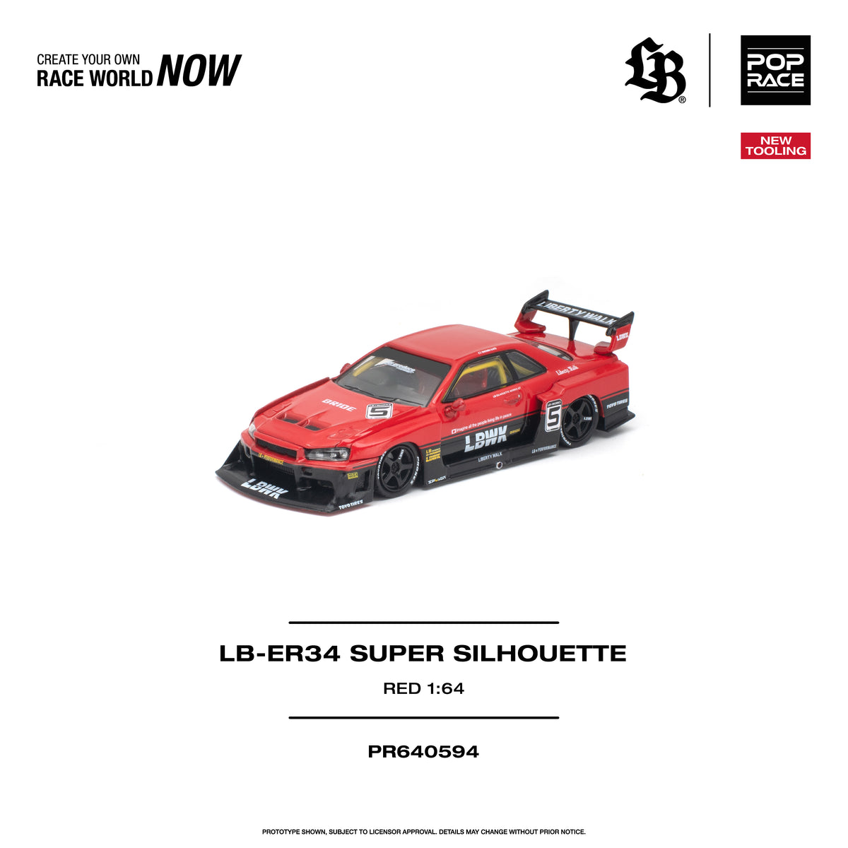 ＜予約商品＞1/64 LB-ER34 SUPER SILHOUETTE RED　LB-ER34 スーパーシルエット レッド※2027年6月以後入荷予定