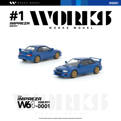 ＜予約商品＞1/64 SUBARU IMPREZA 22B STI BLUE ※2026年9月以後入荷予定