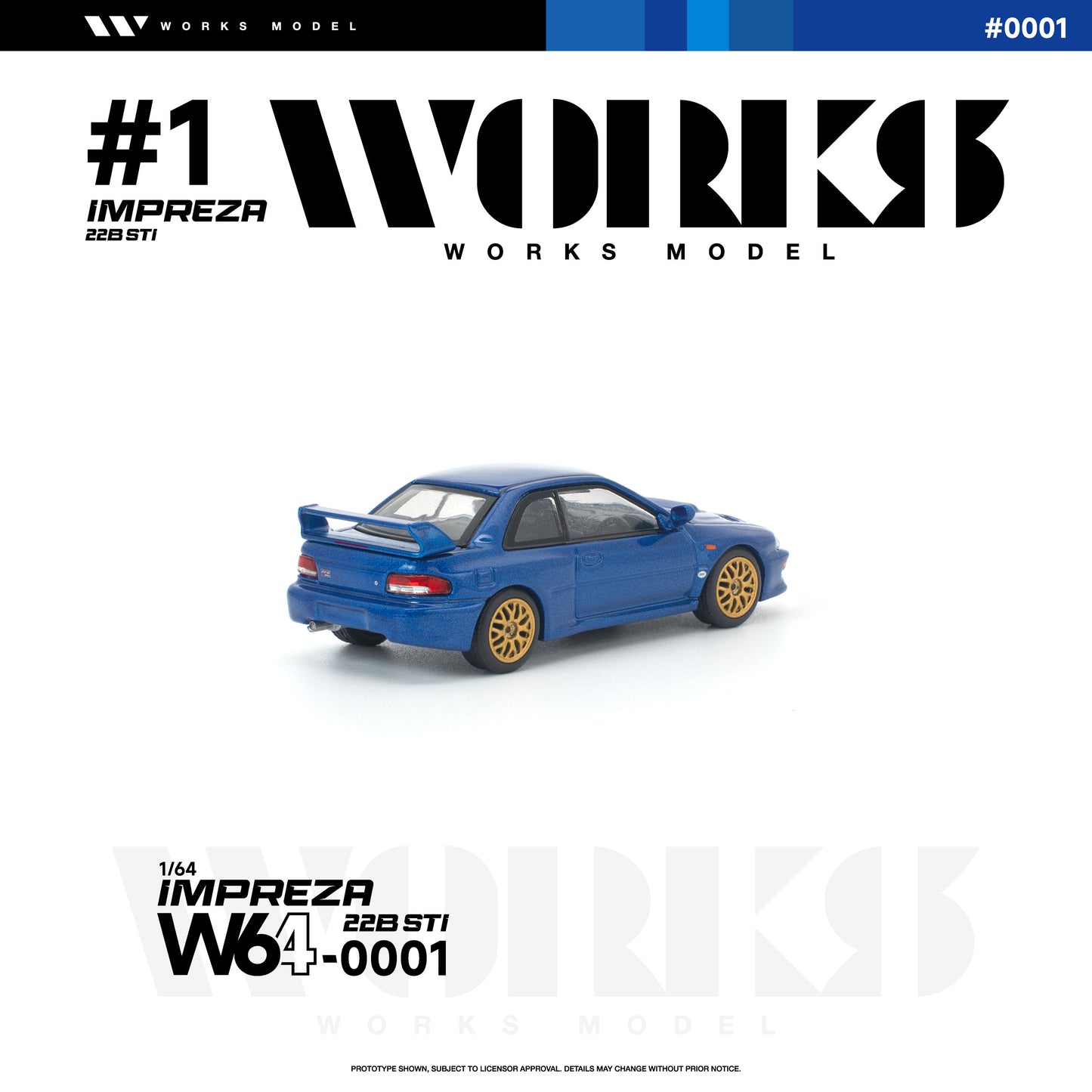 ＜予約商品＞1/64 SUBARU IMPREZA 22B STI BLUE ※2026年9月以後入荷予定