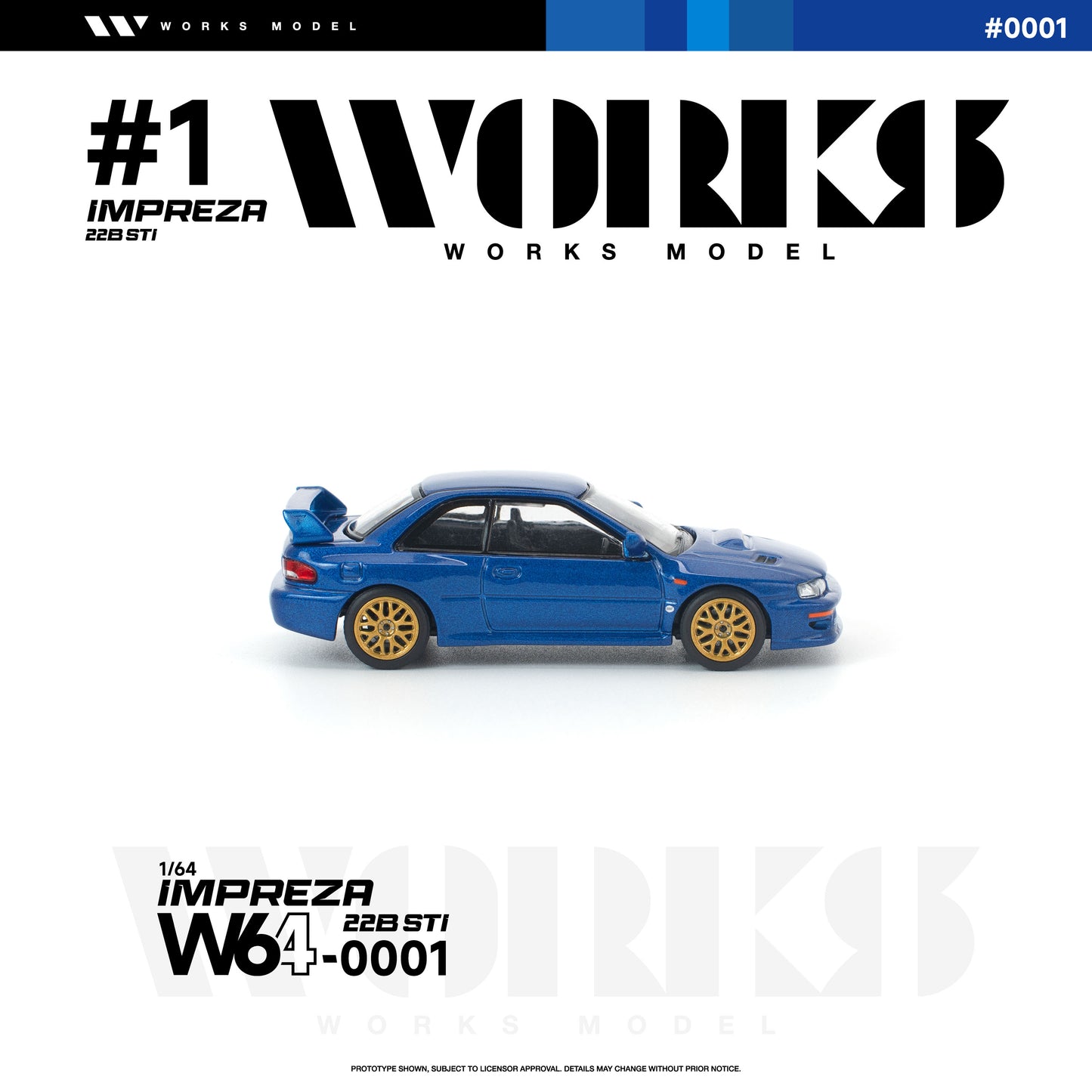 ＜予約商品＞1/64 SUBARU IMPREZA 22B STI BLUE ※2026年9月以後入荷予定