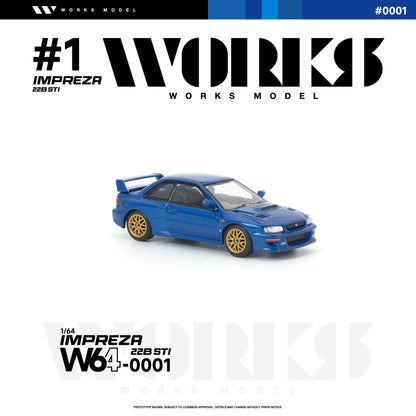 ＜予約商品＞1/64 SUBARU IMPREZA 22B STI BLUE ※2026年9月以後入荷予定