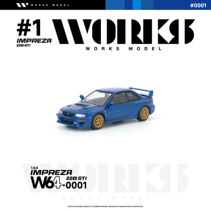 ＜予約商品＞1/64 SUBARU IMPREZA 22B STI BLUE ※2026年9月以後入荷予定