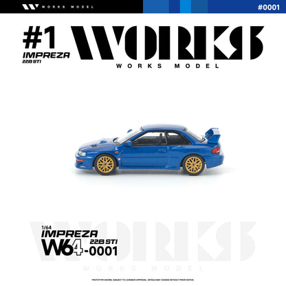 ＜予約商品＞1/64 SUBARU IMPREZA 22B STI BLUE ※2026年9月以後入荷予定