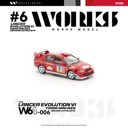 ＜予約商品＞1/64 MITSUBISHI LANCER EVOLUTION VI TOMMI MAKINEN 2001 WRC CATALUNYA ※2026年9月以後入荷予定