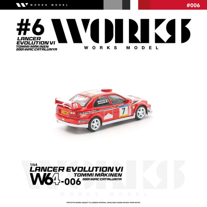 ＜予約商品＞1/64 MITSUBISHI LANCER EVOLUTION VI TOMMI MAKINEN 2001 WRC CATALUNYA ※2026年9月以後入荷予定