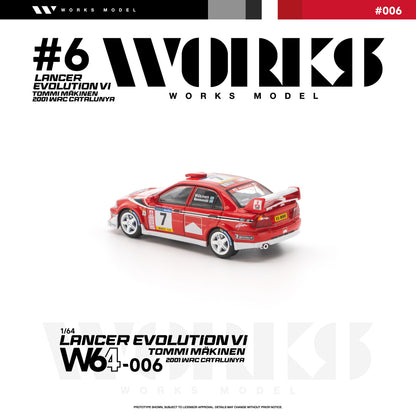 ＜予約商品＞1/64 MITSUBISHI LANCER EVOLUTION VI TOMMI MAKINEN 2001 WRC CATALUNYA ※2026年9月以後入荷予定